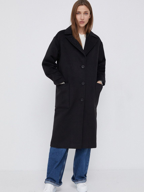 Calvin Klein dámsky čierny kabát