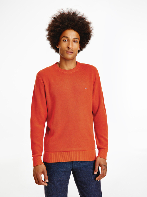 Tommy Hilfiger pánsky oranžový sveter