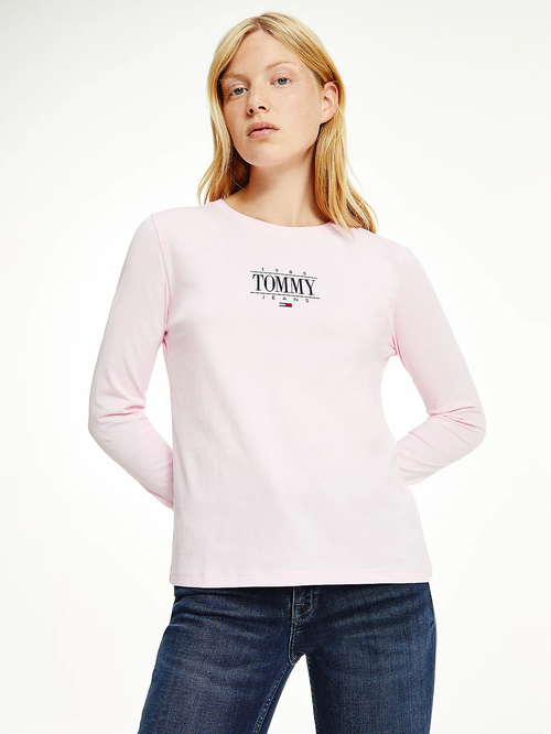 Tommy Jeans dámske svetloružové tričko