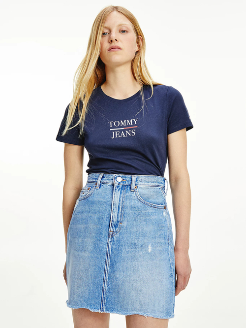 Tommy Jeans dámske tmavomodré tričko