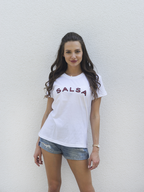 Salsa Jeans dámske biele tričko