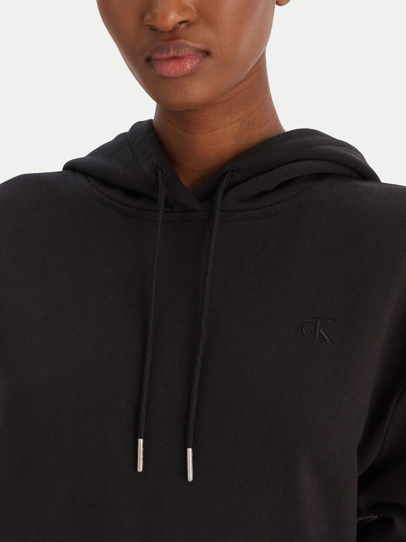 detail Calvin Klein dámska čierna mikina
