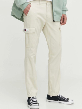 nahlad Tommy Jeans pánske krémové nohavice