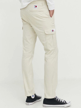 nahlad Tommy Jeans pánske krémové nohavice