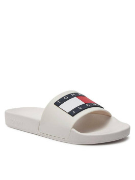 nahlad Tommy Jeans dámske krémové šľapky
