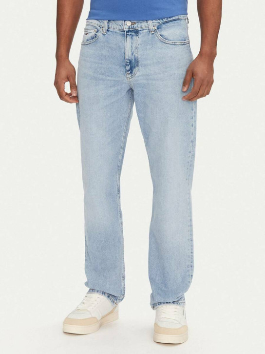 Tommy Jeans pánske svetlo modré džínsy Ryan