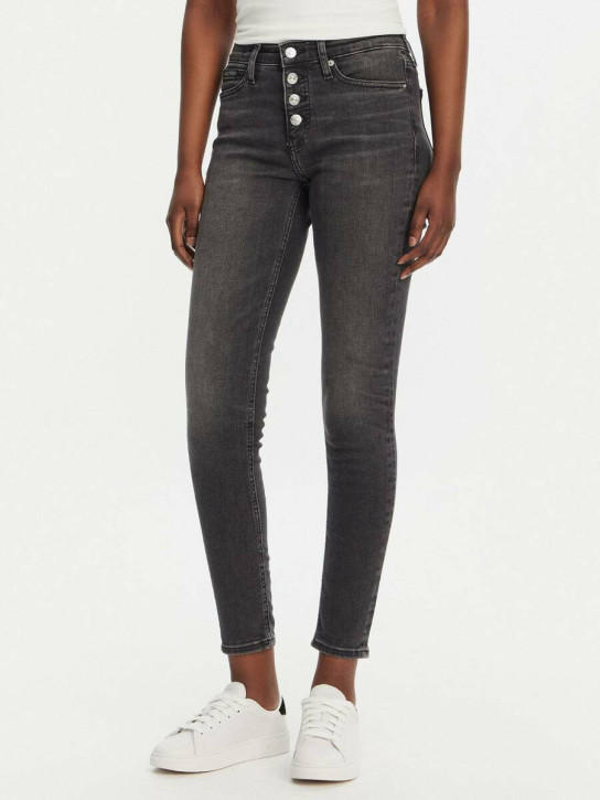 Calvin Klein dámske šedo-čierne džínsy