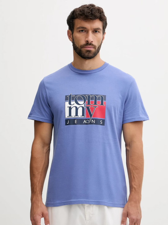 Tommy Jeans pánske modré tričko