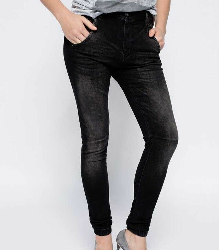 Pepe Jeans dámske šedo-čierne džínsy Popsy - 26 (0)