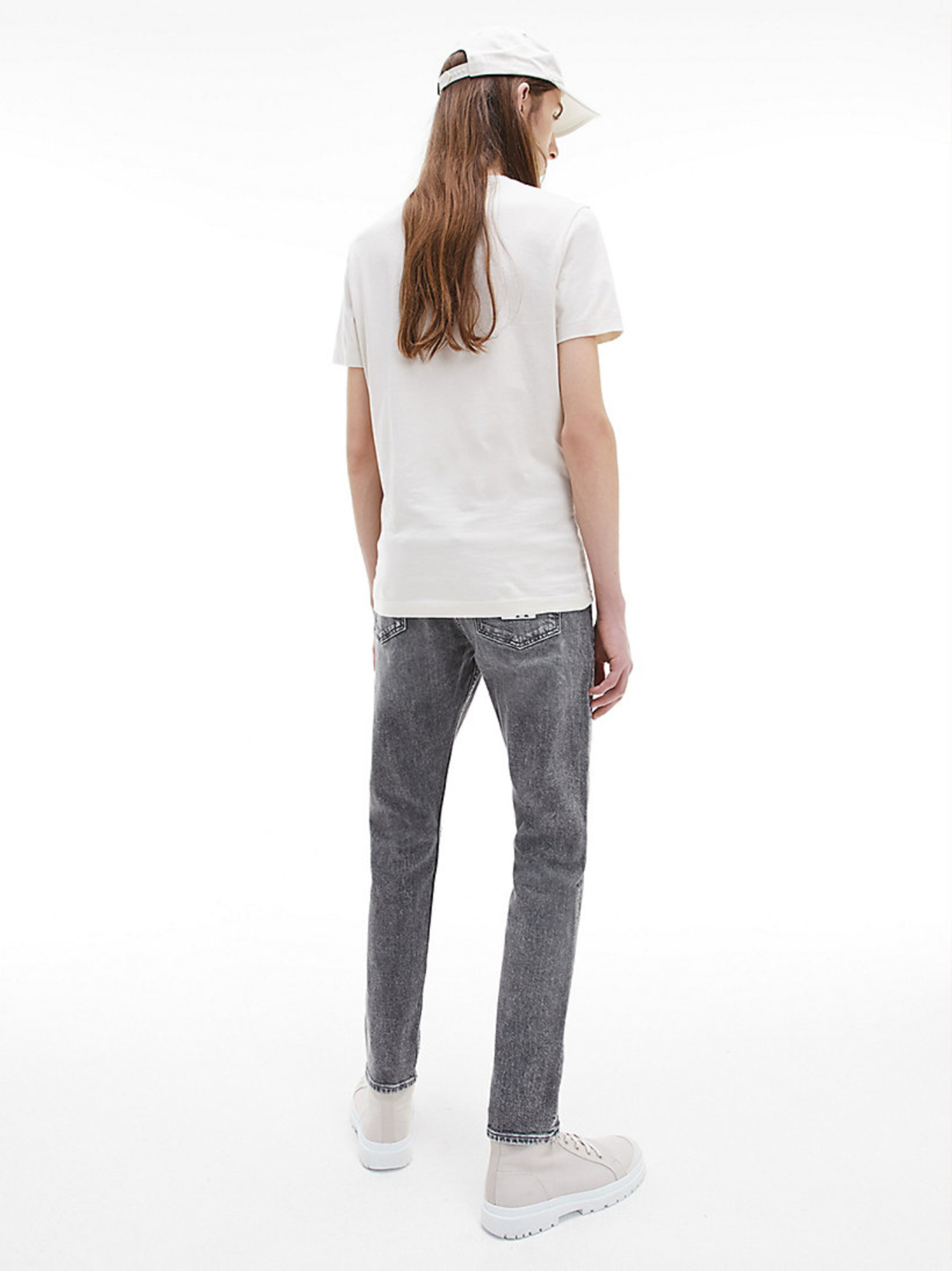 Calvin Klein pánske béžové tričko - S (ACF)