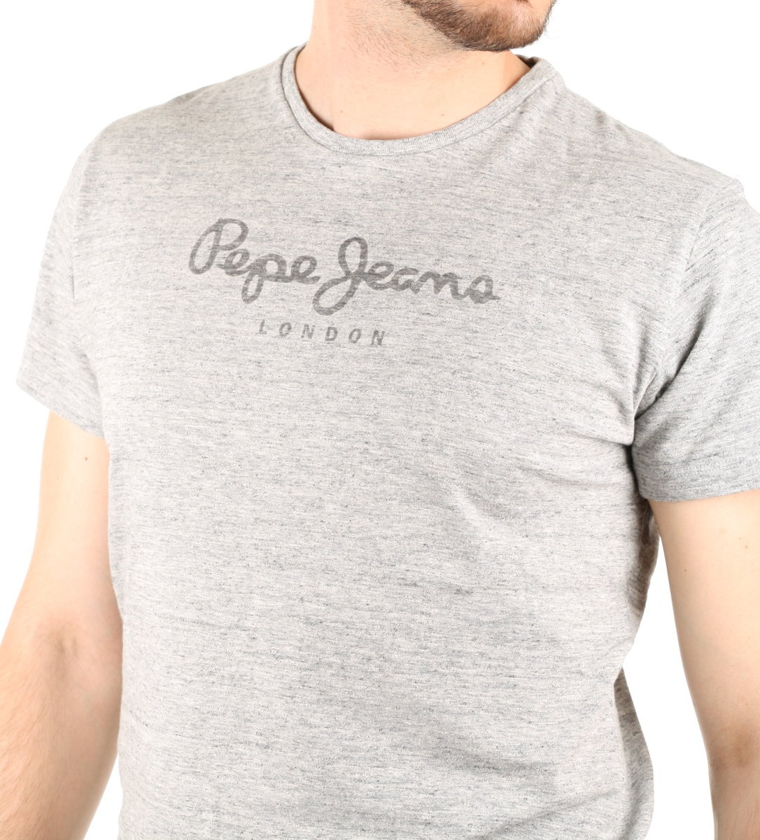 Pepe Jeans pánske šedé žíhané tričko - S (913)