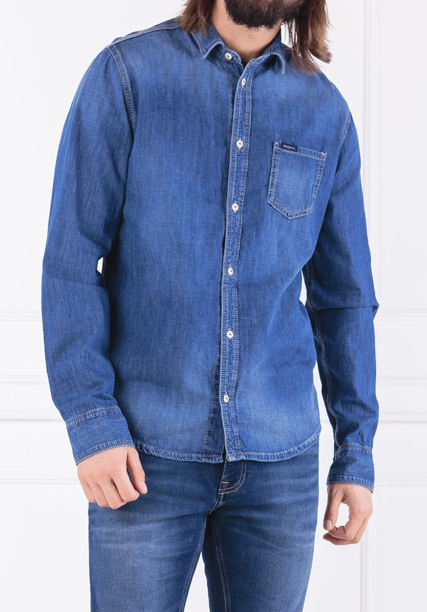 Pepe Jeans pánska džínsová košeľa Portland - M (000)