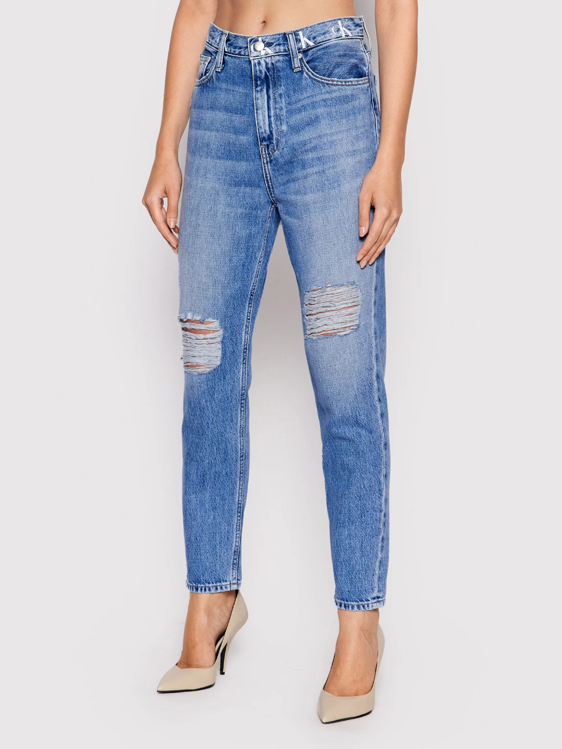 Calvin Klein dámske modré džínsy - 26/NI (1A4)
