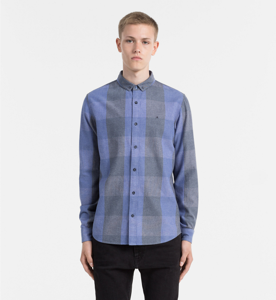 Calvin Klein pánska modrá košeľa Wilken - M (495)