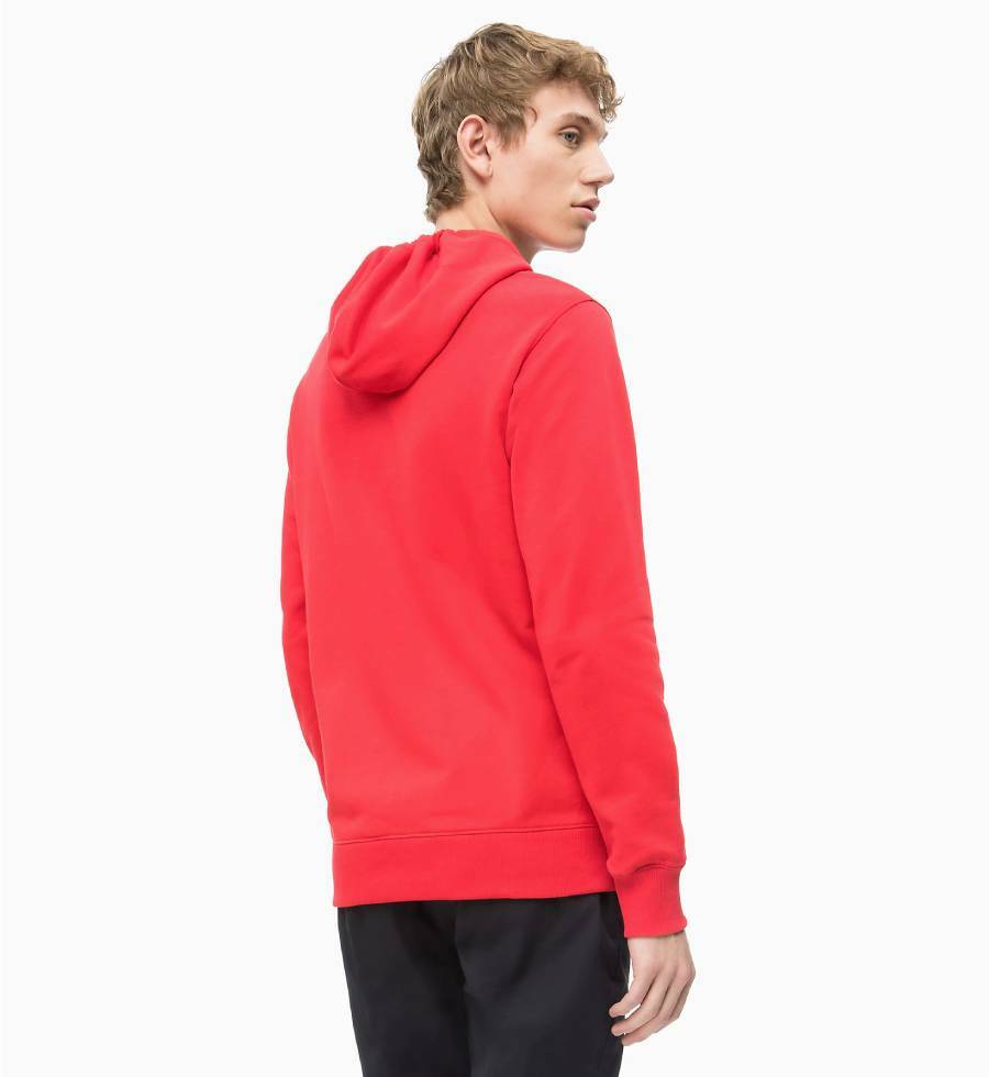 Calvin Klein pánska červená mikina s kapucňou Hoodie - XL (645)