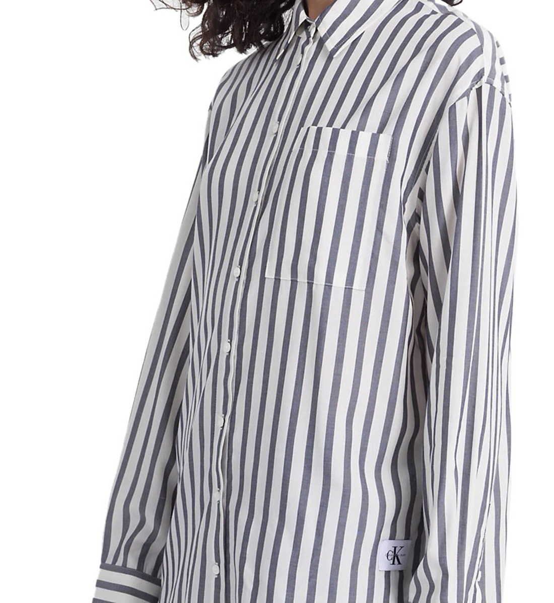 Calvin Klein dámska pruhovaná košeľa Oversized - XS (003)