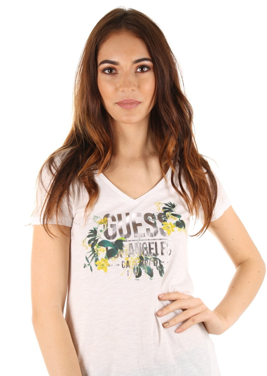 Guess dámske biele tričko - XS (A000)