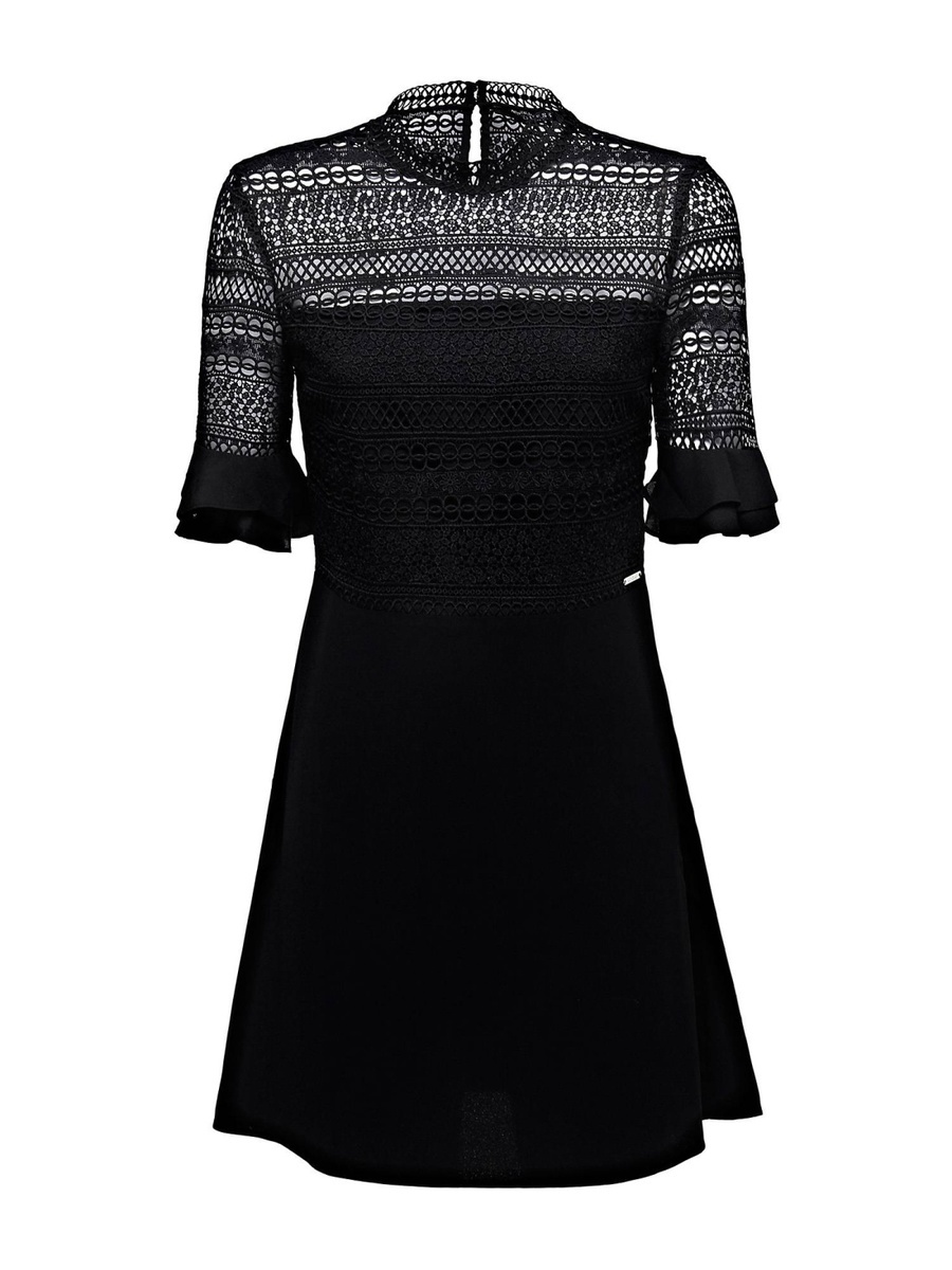 Guess dámske čierne šaty s čipkou - S (A996)