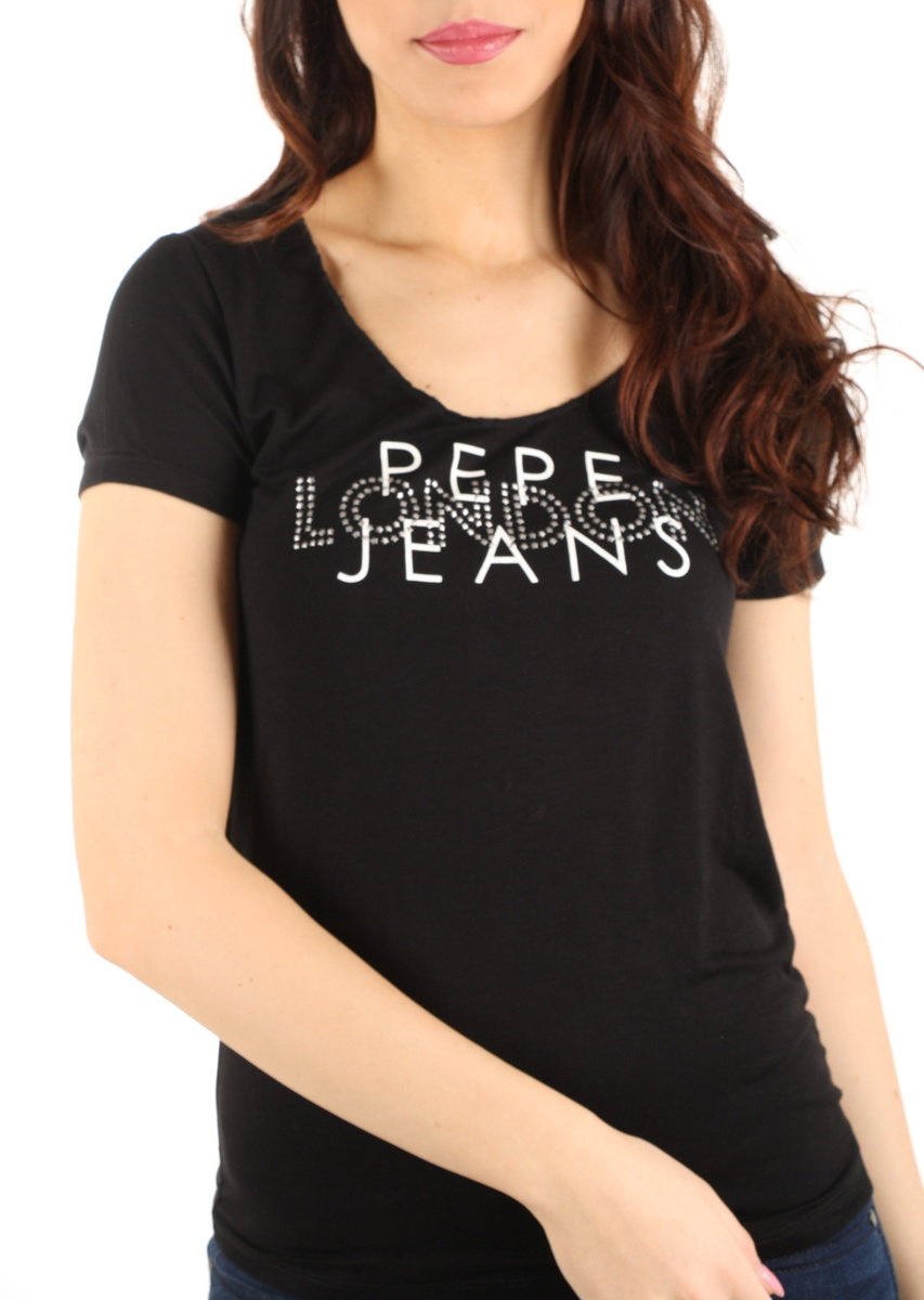 Pepe Jeans dámske čierne tričko Brent - S (999)