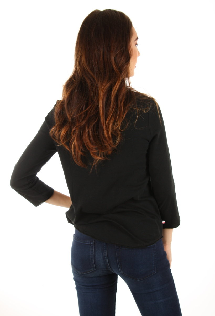 Tommy Hilfiger dámske čierne tričko Soft - XS (078)
