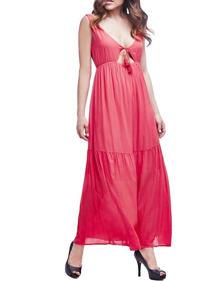 Guess dámske ružové maxi šaty - XS (A543)