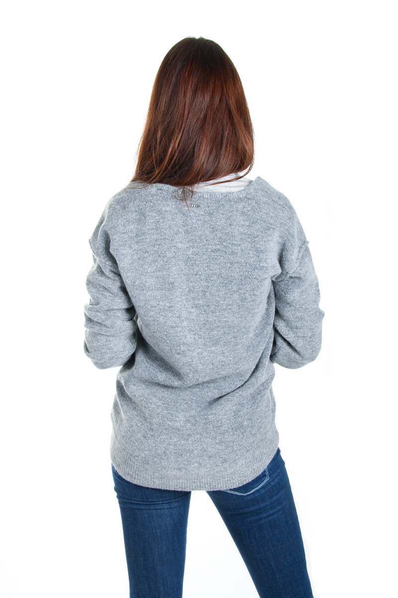 Guess dámsky šedý sveter Mirta - XS (MCH)