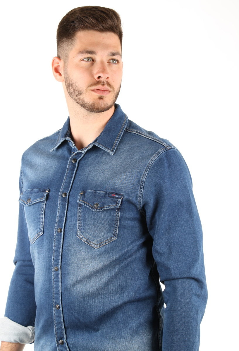 Pepe Jeans pánska džínsová košeľa - L (000)