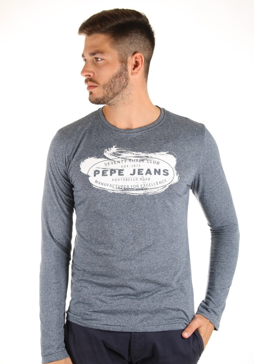 Pepe Jeans pánske modré melírované tričko Bram - XXL (591)