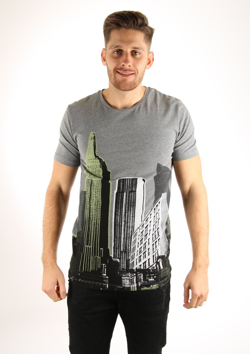 Calvin Klein pánske šedé tričko - XL (025)