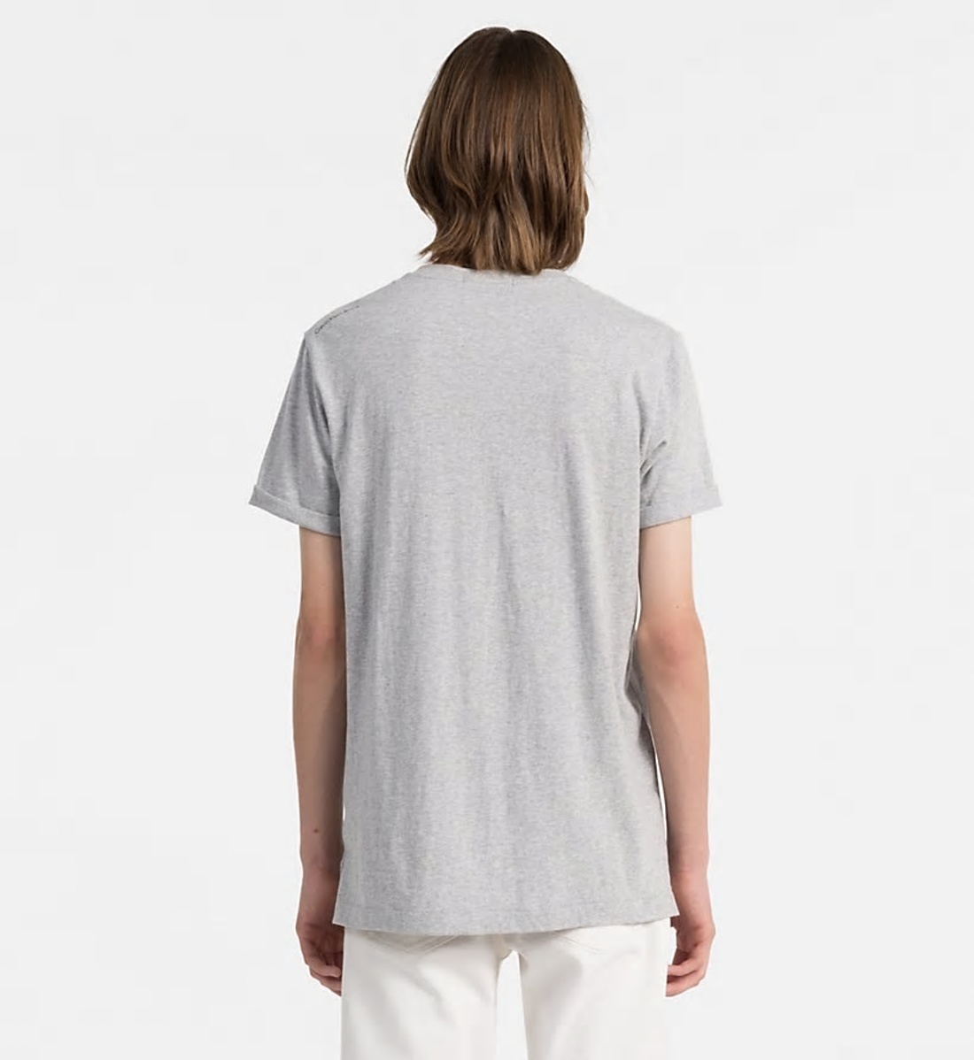 Calvin Klein pánske šedé tričko s kapsičkou - L (035)