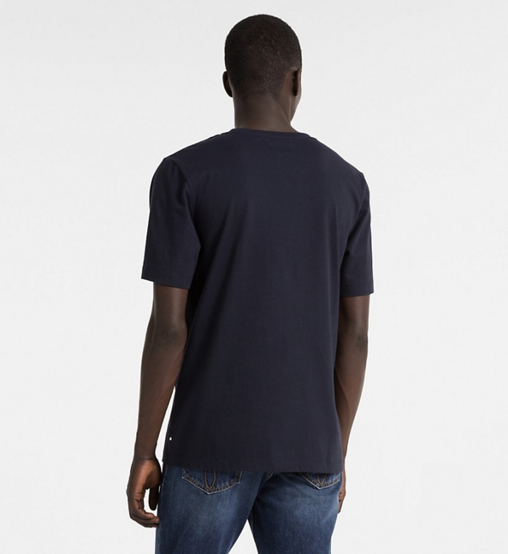Calvin Klein pánske tmavomodré tričko s potlačou - S (402)