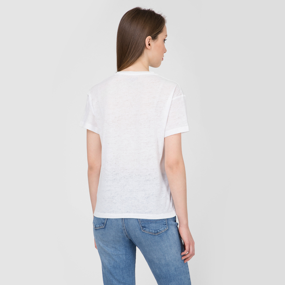 Pepe Jeans dámske biele melírované tričko Michelle - XS (803)