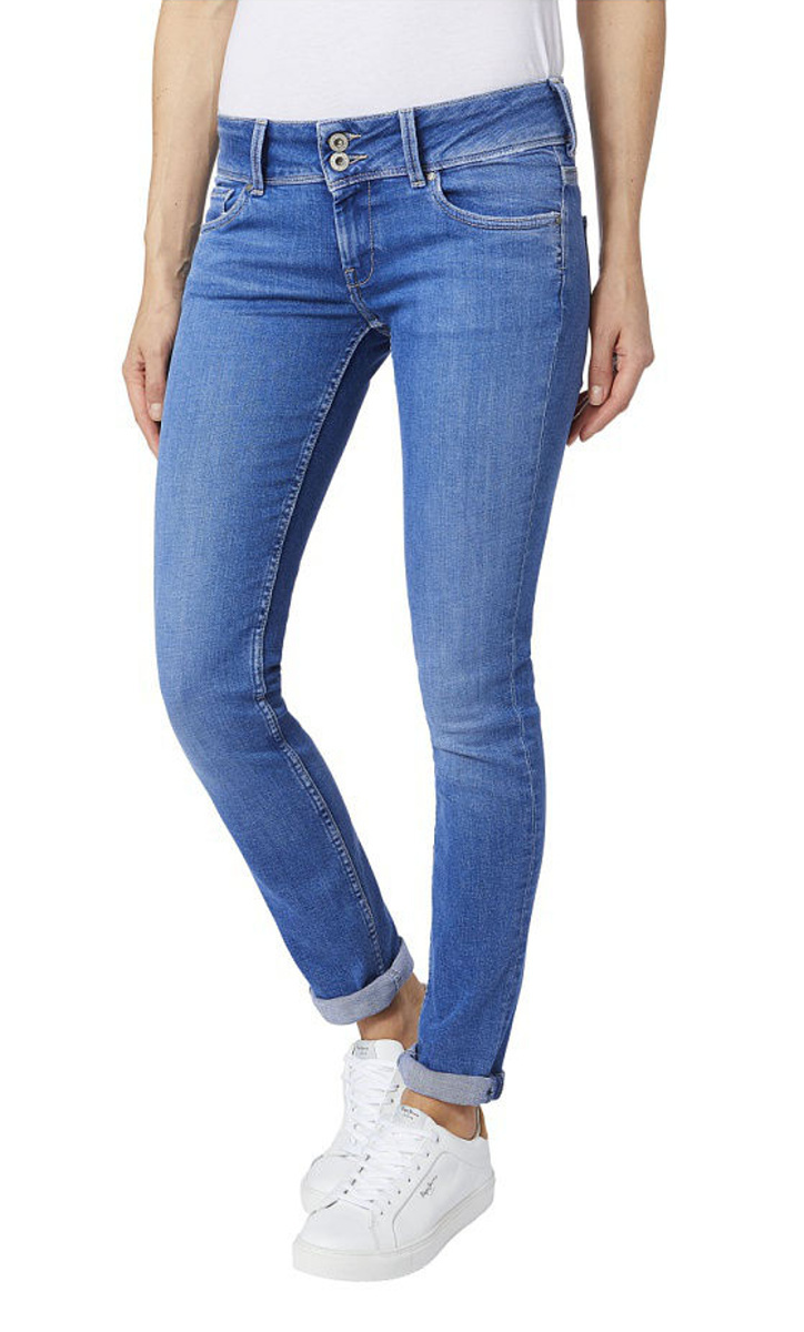 Pepe Jeans dámske modré džínsy Vera - 25/34 (000)