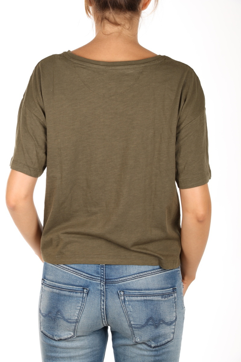 Pepe Jeans dámske krátke tričko Cara zelenej farby - S (716)