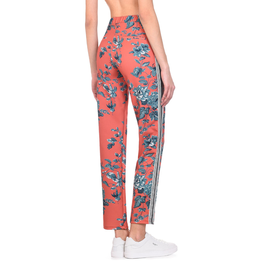 Pepe Jeans dámske oranžové nohavice s kvetmi Marta - XS (0AA)