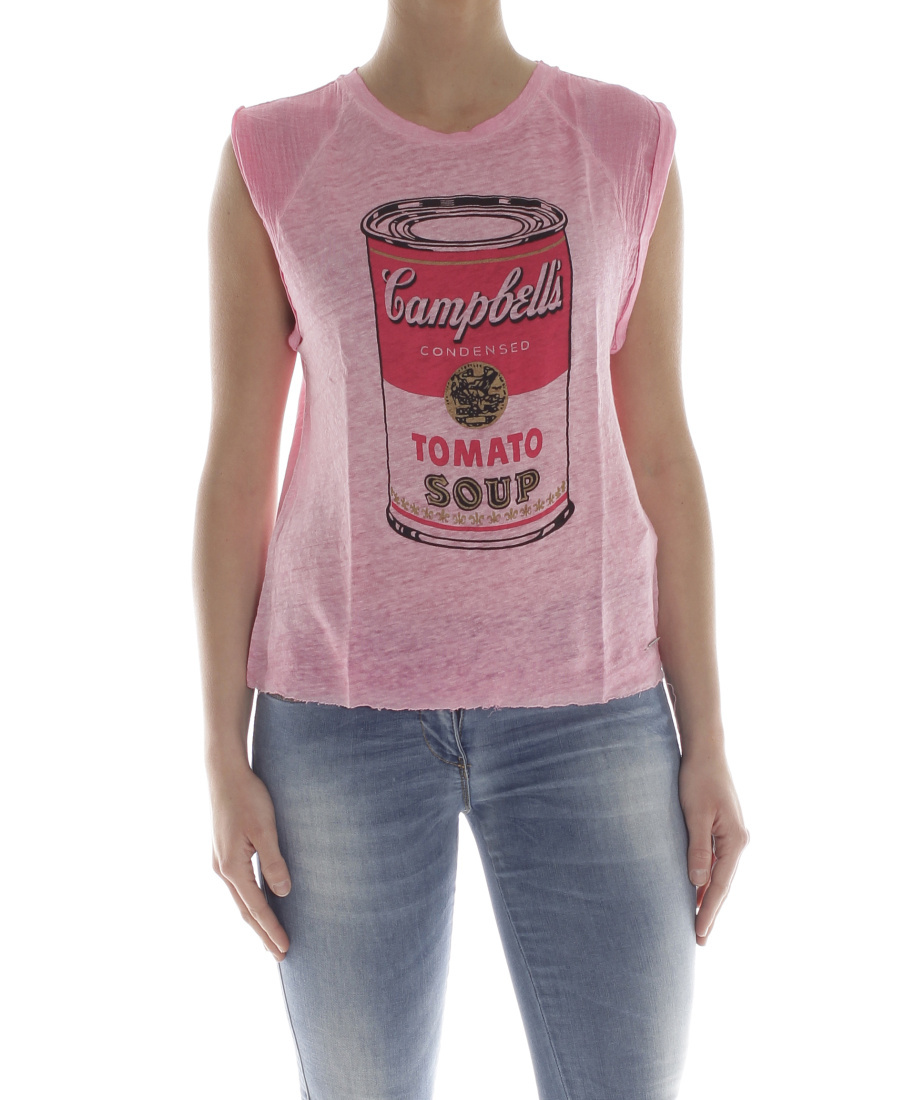 Pepe Jeans ružové tričko Sundy z kolekcie Andy Warhol - S (337)