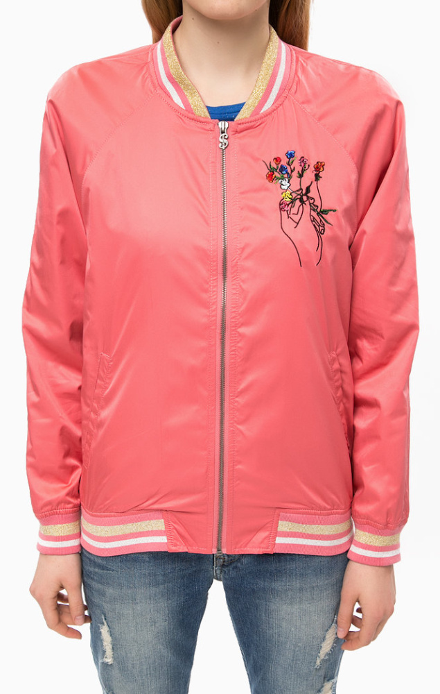 Pepe Jeans dámsky ružový bomber Amie z kolekcie Andy Warhol - S (337)