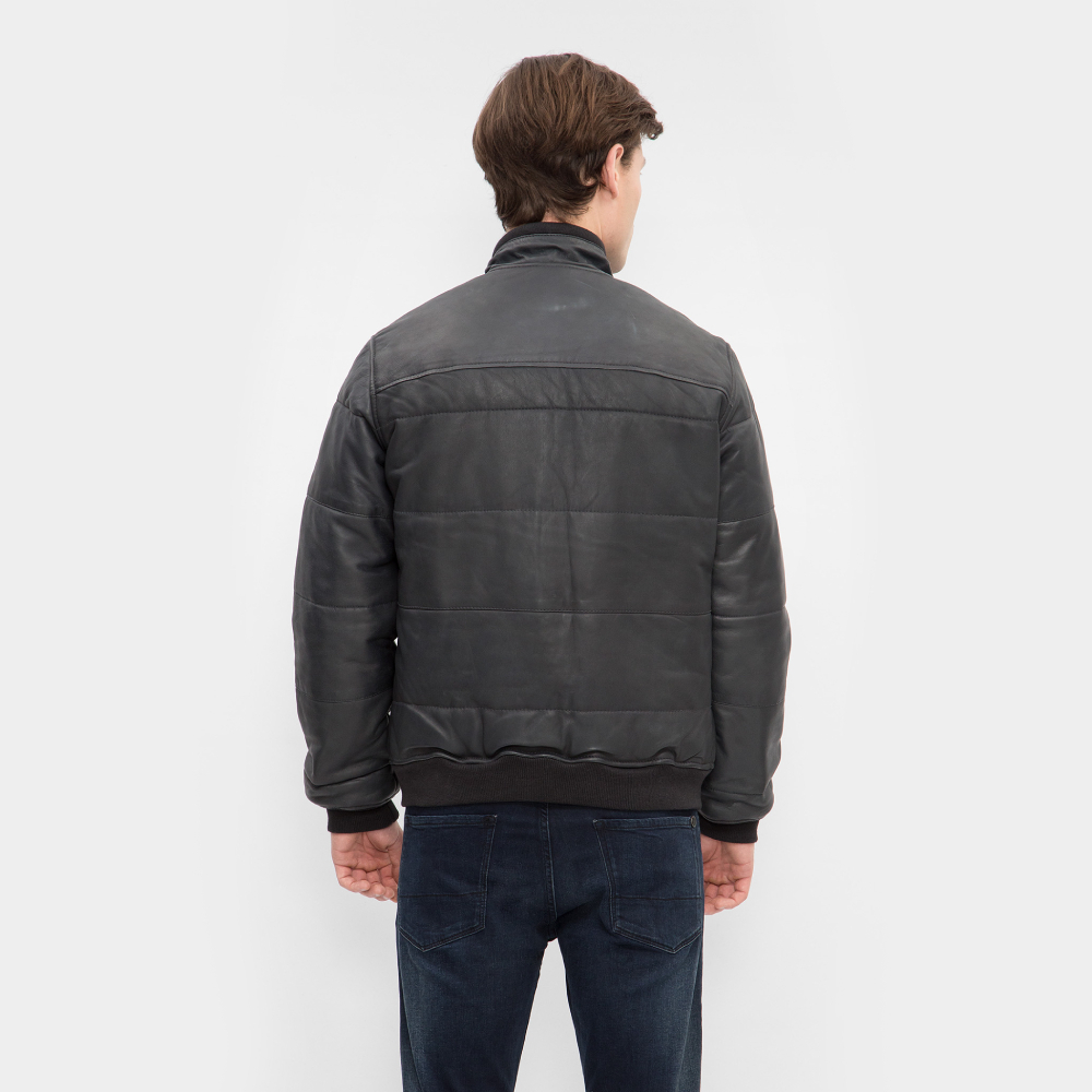 Pepe Jeans pánska čierna kožená bunda Malta - L (999)