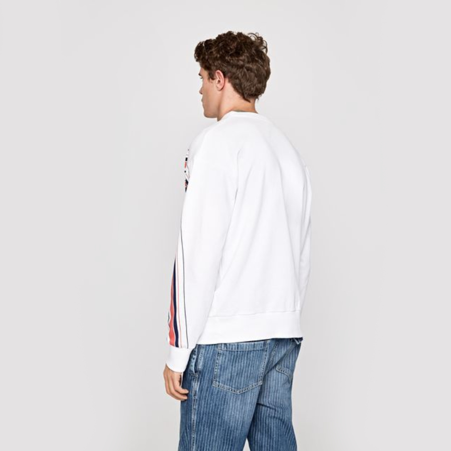 Pepe Jeans pánska biela mikina Tiptin - M (801)