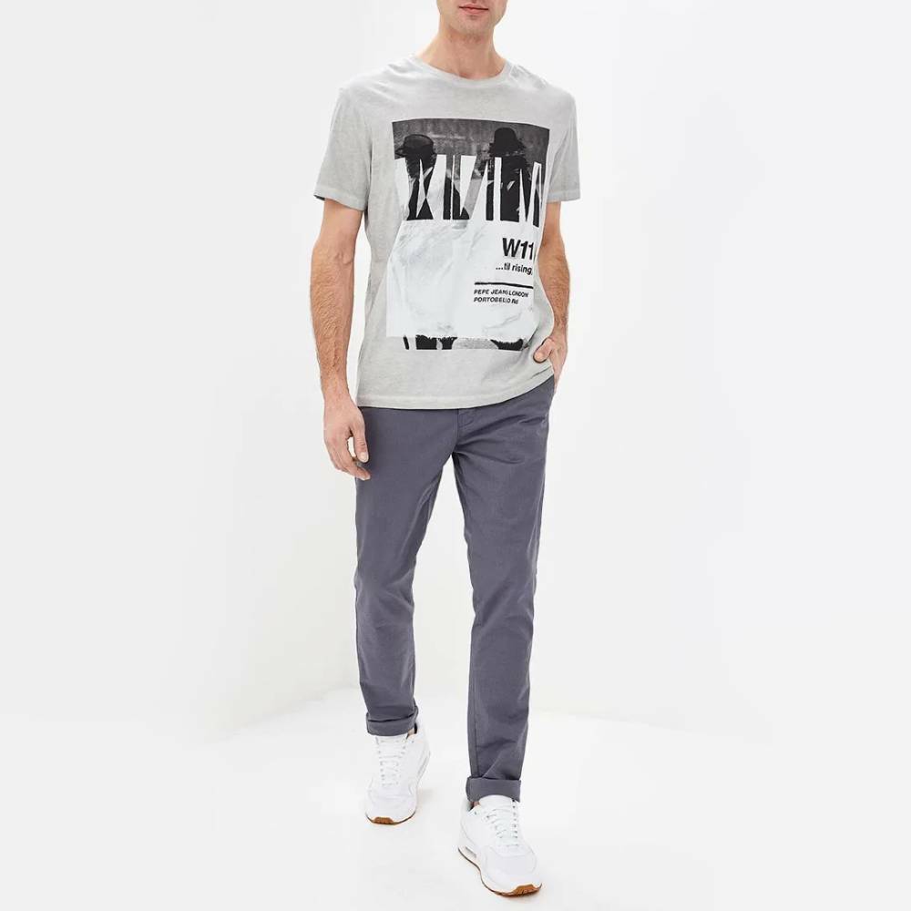 Pepe Jeans pánske šedé tričko Mudford - XL (945)
