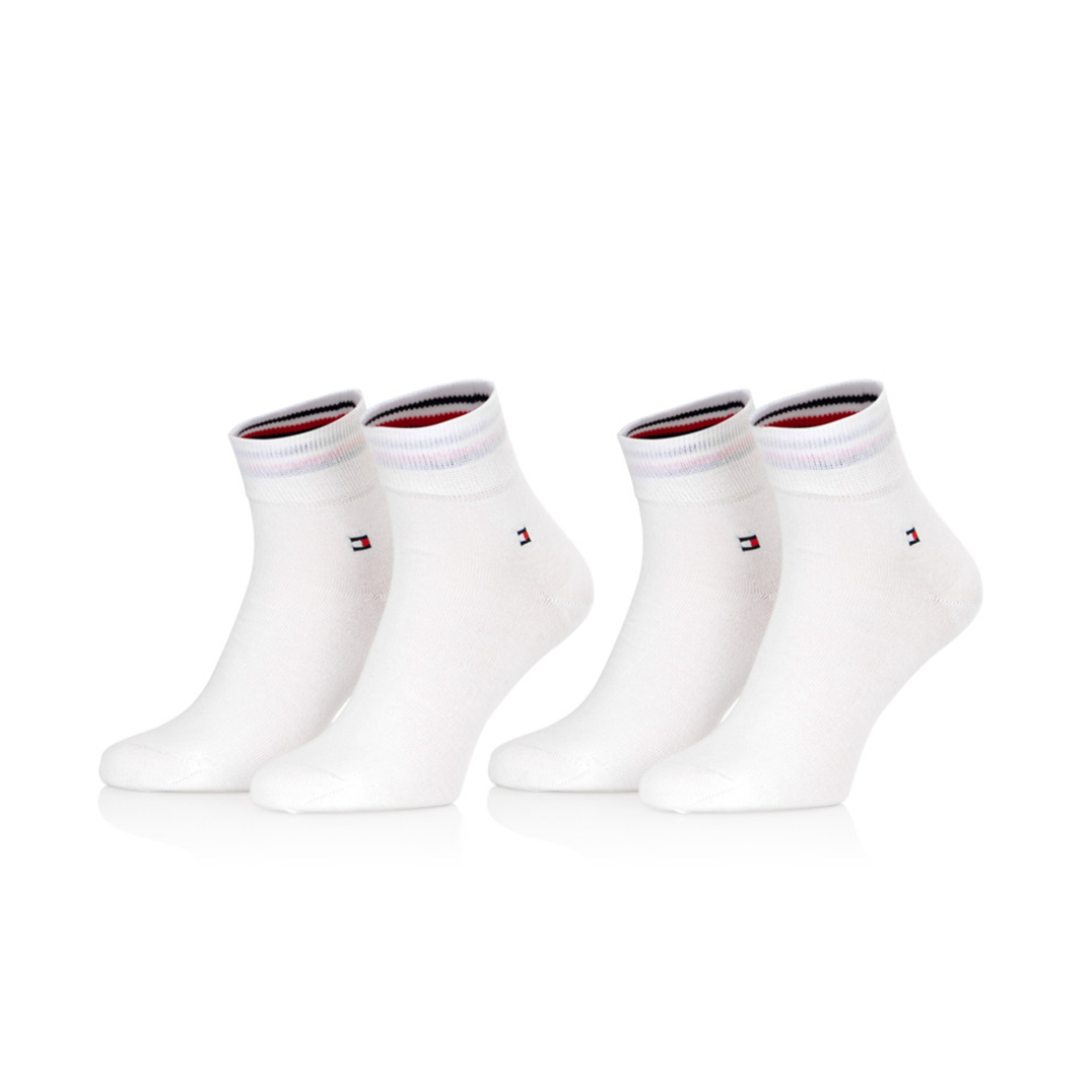 Tommy Hilfiger pánske biele ponožky 2 pack - 39/42 (300)