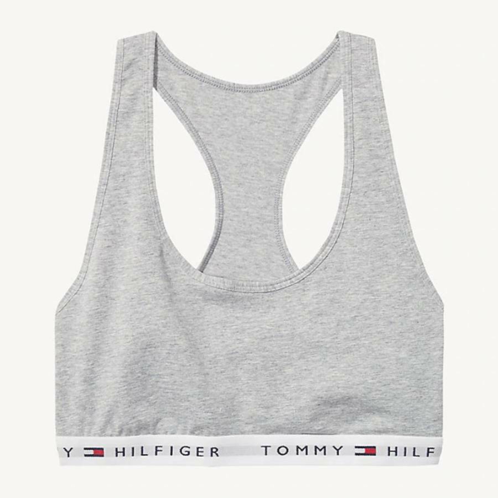 Tommy Hilfiger dámska šedá športová podprsenka Iconic - XL (004)