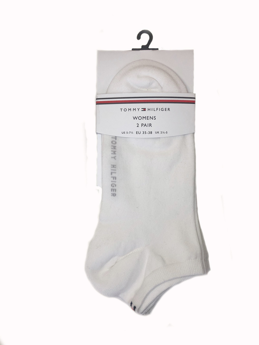 Tommy Hilfiger dámske biele ponožky 2 pack - 35/38 (300)