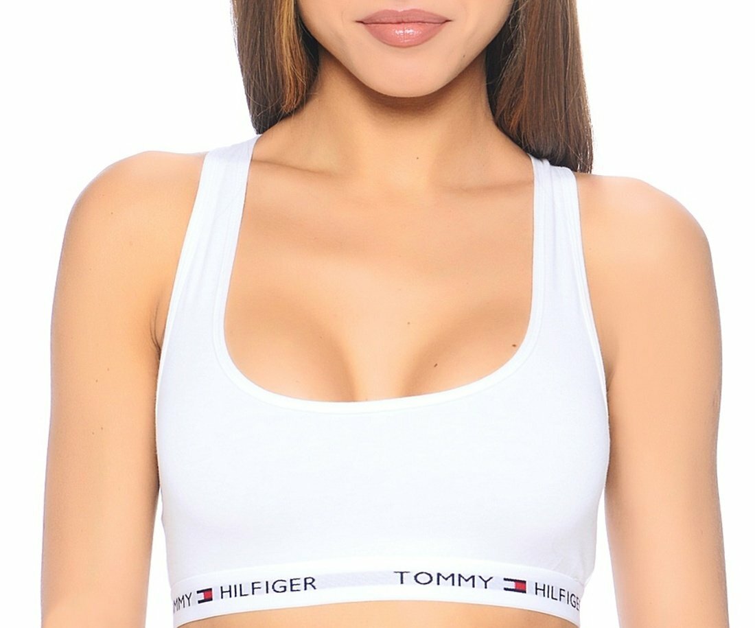Tommy Hilfiger dámska biela športová podprsenka Iconic veľ. XL - XL (100)