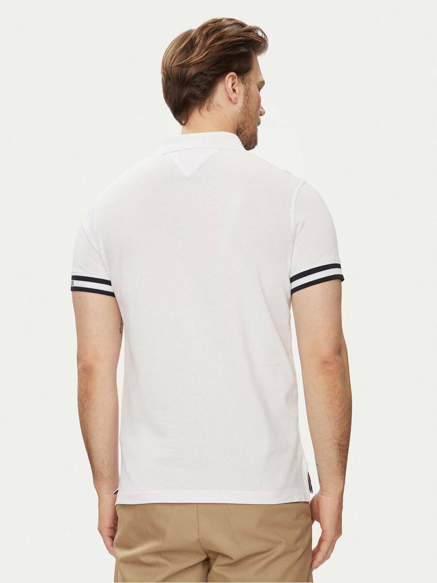 Tommy Hilfiger pánske biele polo tričko - XXL (YBR)