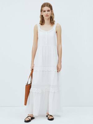 Pepe Jeans dámske biele šaty Brenda - S (803)