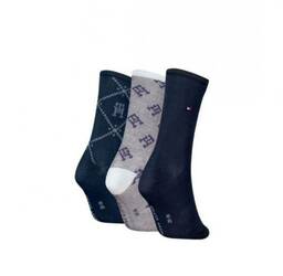 Tommy Hilfiger dámske ponožky 3 pack - 35/38 (NAV)