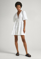 Pepe Jeans dámske biele šaty DELIA - L (800)