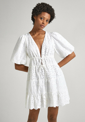 Pepe Jeans dámske biele šaty DELIA - XS (800)
