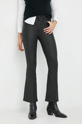 Pepe Jeans čierne povoskované nohavice FLARE - 26/32 (0)